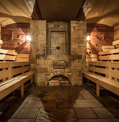 Log cabin sauna in 5-Star Wellness Hotel Austria STOCK resort