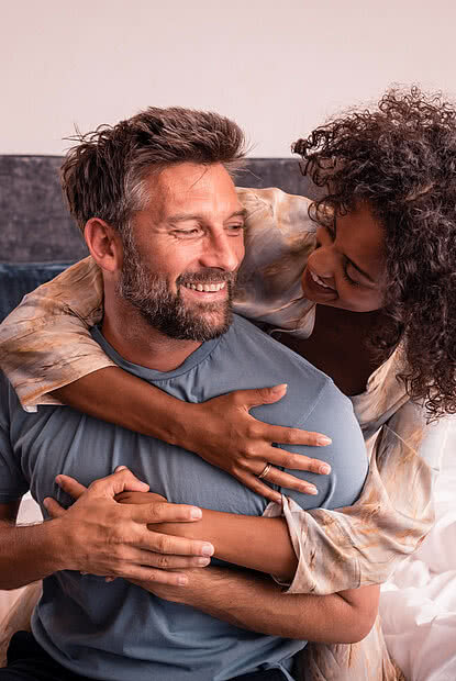 Couple embracing in a luxury hotel in Zillertal STOCK resort