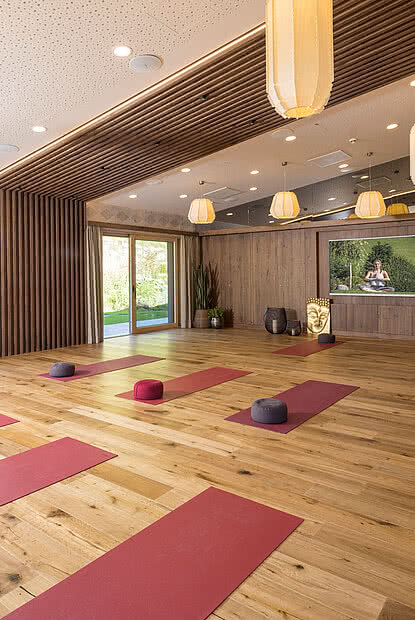 Yoga in the energy room in a yoga hotel Austria STOCK resort