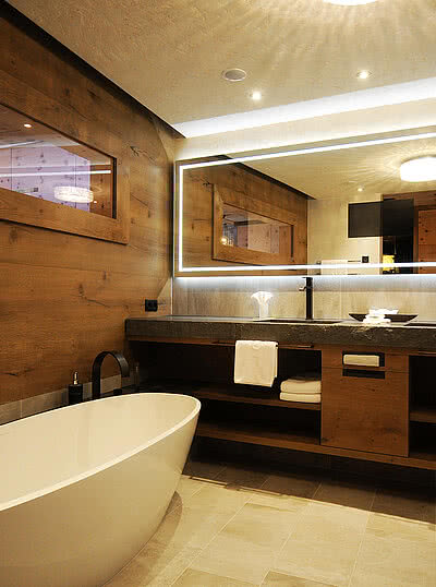 Bathroom in Sonnblick comfort double room in STOCK resort