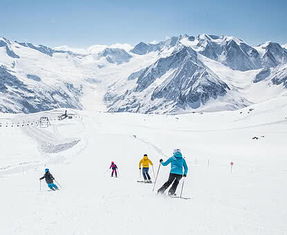 Skifahrer im Zillertal