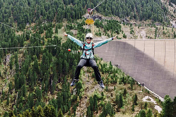 Flying Fox at Schlegeis 131 via ferrata