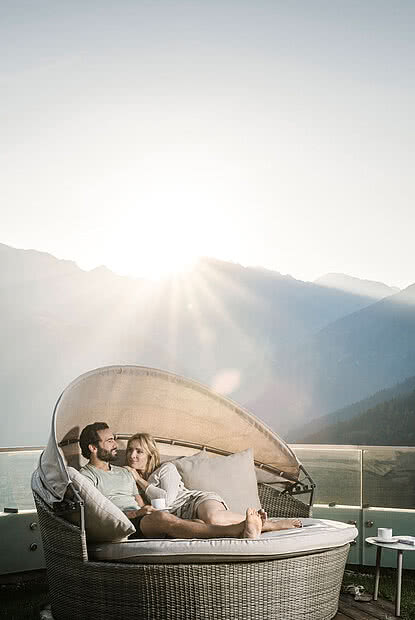 Couple on lawn in Luxury Hotel in Ziller Valley STOCK resort