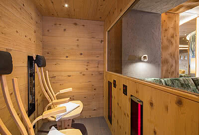 Sauna in der Wellnesssuite im STOCK resort