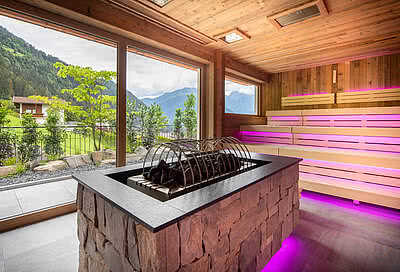 Aufgusssauna im 5 Sterne Wellnesshotel Österreich STOCK resort