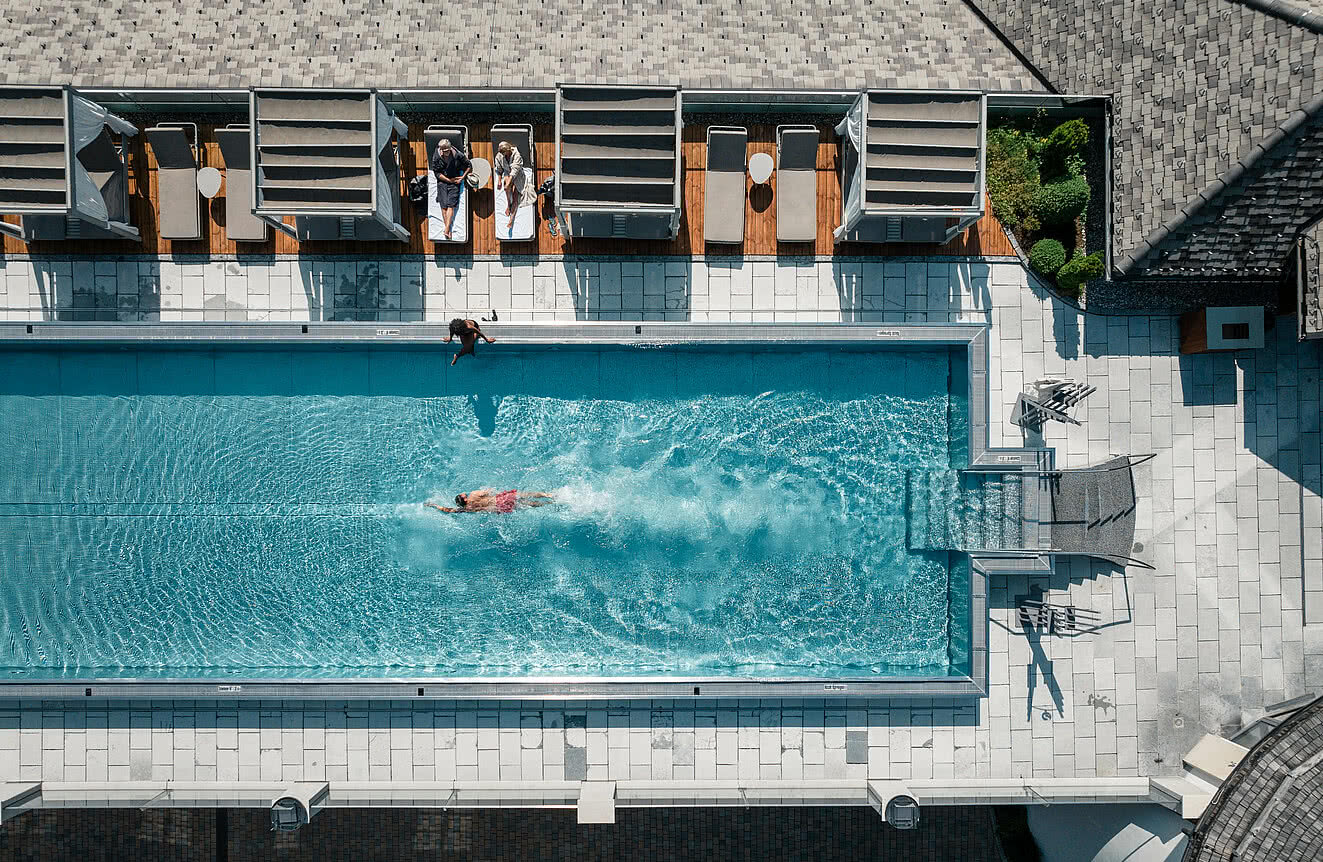 Pool in 5-Star Wellness Hotel STOCK resort Austria