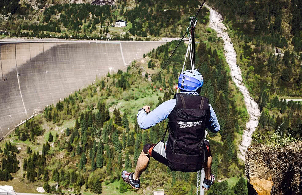 Flying Fox at Schlegeis 131 via ferrata