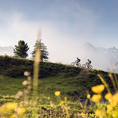 Fahrradfahrer im E-Bike Urlaub Österreich