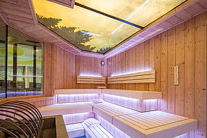 Biosauna im Familien Wellnesshotel STOCK resort in Österreich