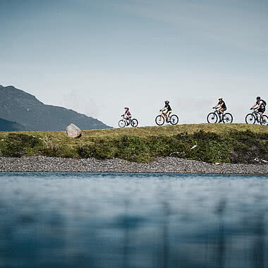 Family on an E-bike holiday Austria