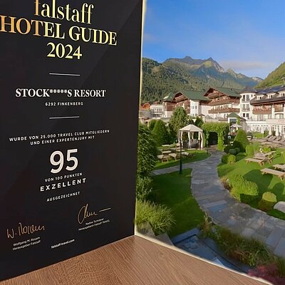 Vielen Dank für diese großartige Auszeichnung! Wir sind stolz darauf, im Falstaff Hotel Guide 2024 mit 95 von 100 Punkten als "Exzellent" bewertet worden zu sein!