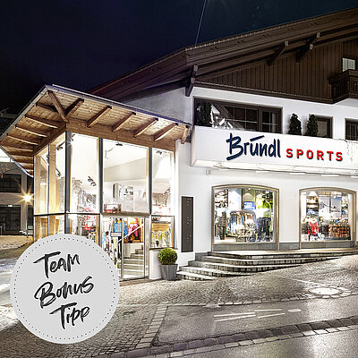 Besuche eines der drei Bründl Sports Stores in Mayrhofen. Dort findest du die passende Ausrüstung für jede Aktivität!